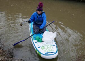 Chantelle Grundy on a paddleboard