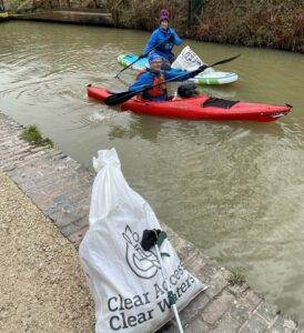 Litter collection on the Chesterfield Canal