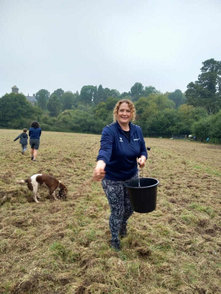 Chantelle Grundy at the Hoarwithy site